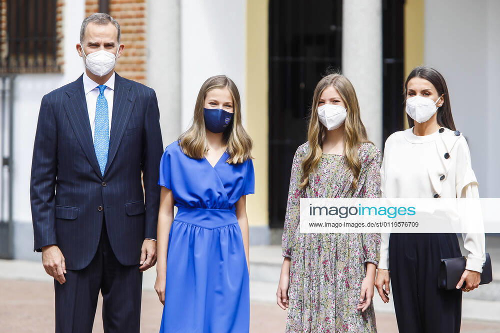 MADRID, SPAIN-May 28: **NO SPAIN** King Felipe VI of Spain, Queen Letizia of Spain, Crown Princess Leonor, Princess Sofia attends for The Confirmation of Princess Leonor at Asuncion de Nuestra Senora Church on May 28, 2021 in Madrid, Spain.