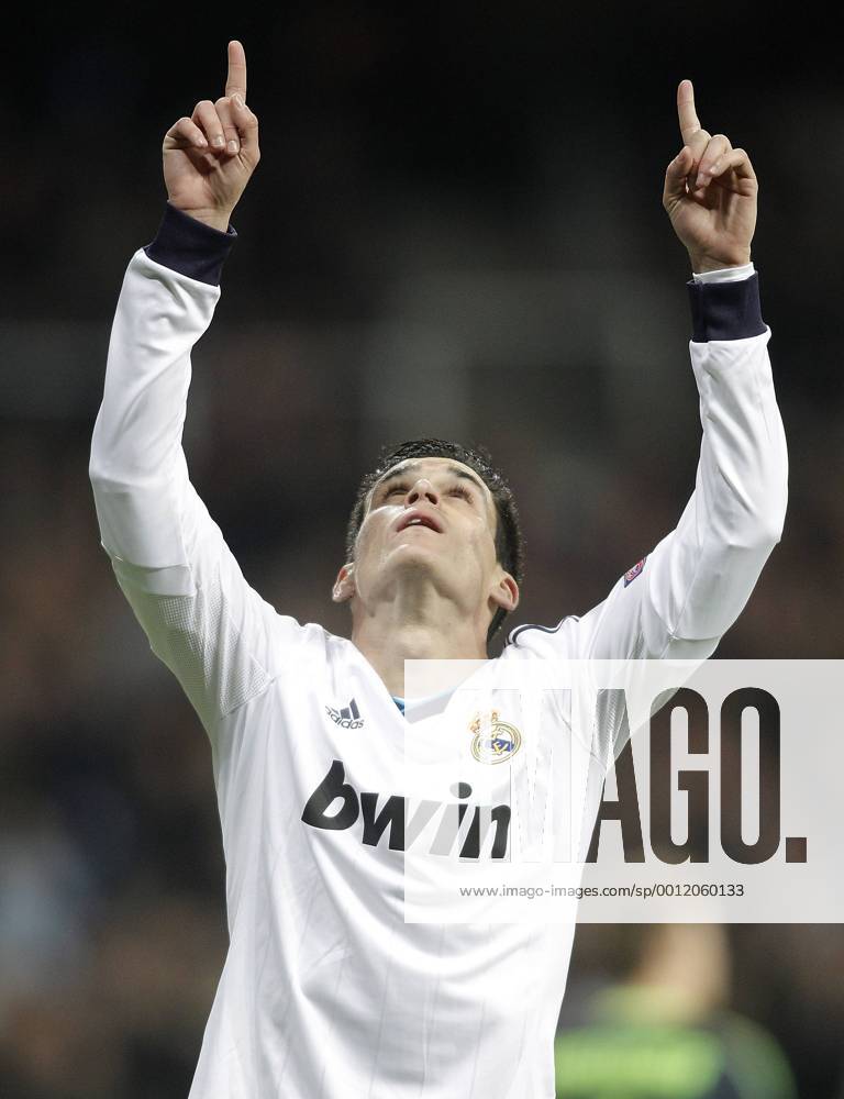 Real Madrid s Jose Callejon celebrates during Champions League Match. December 04, 2012. (20134033)