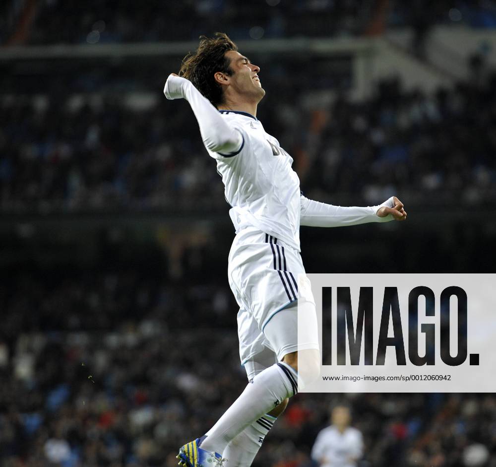 Real Madrid - Ajax - UEFA Champions League 2012 2013 - Group D - Matchday 6 Ricardo Kaka celebrating his goal Estadio Santiago Bernabeu - Madrid - Spain- 04 12 2012