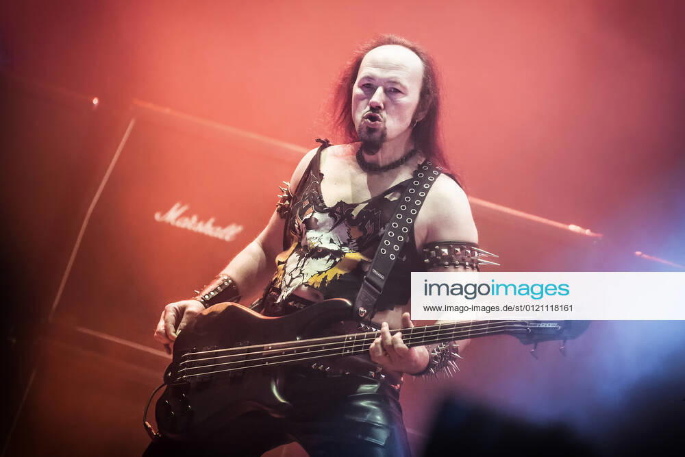 Venom The British heavy metal band Venom performs a live concert at the Norwegian music festival Tons of Rock 2015. Here bass player Conrad Lant (also known as Cronos) is seen live on stage. Norway, 20 06 2015. Halden ostfold Norway Fredriksten