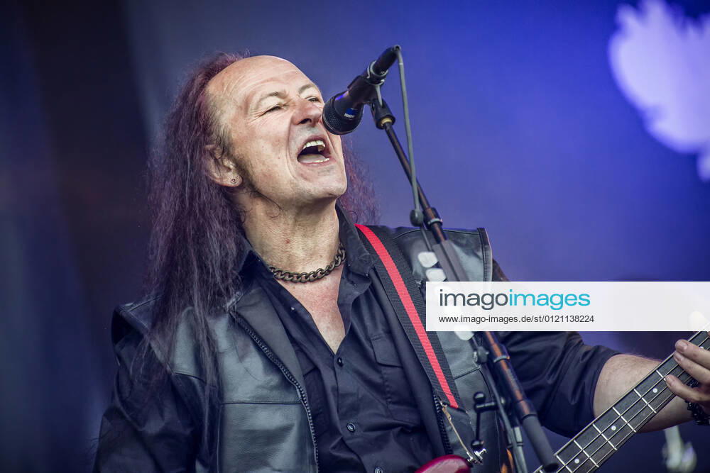 Venom Sweden, Solvesborg - June 10, 2017. The British heavy metal band Venom performs a live concert during the Swedish music festival Sweden Rock Festival 2017 in Blekinge. Here bass player Conrad Lant, also known as Cronos, is seen live on stage. S?lvesborg Blekinge Sweden Norje