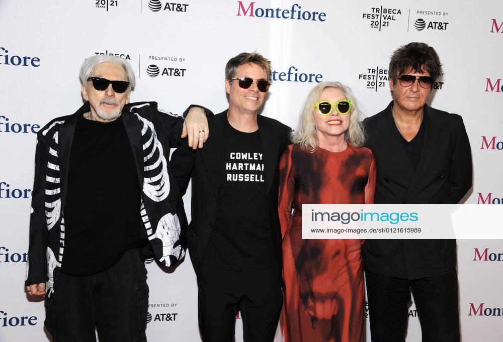 NEW YORK, NY- JUNE 15: Chris Stein, Rob Roth, Deborah Harry and Clem Burke at Storytellers: Blondie during the Tribeca Festival 2021 in New York City on June 15, 2021.