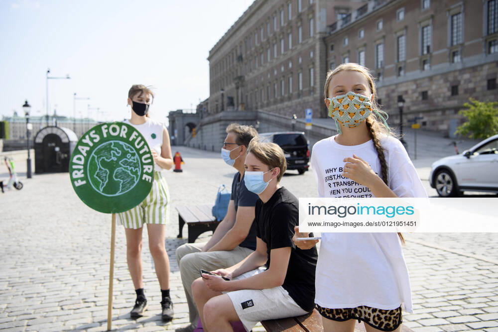 Swedish climate activist Greta Thunberg and other climate protesters gather for a protest against climate change in front of the Swedish parliament building in Stockholm Friday June 18, 2021 STOCKHOLM Sweden