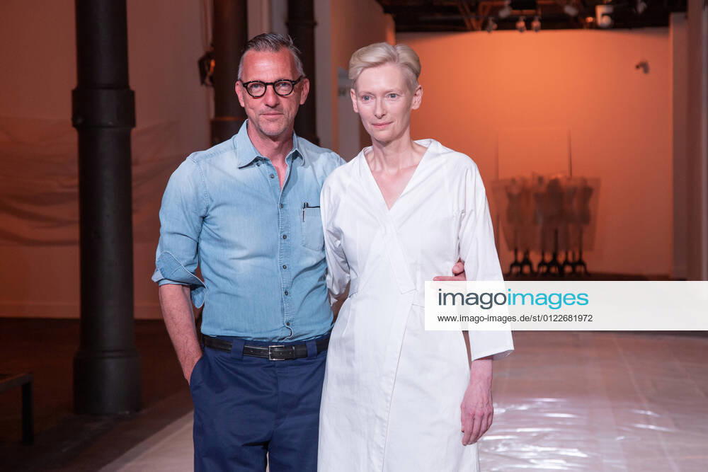 Italy: Tilda Swinton in Embodying Pasolini in Rome British actress and performer Tilda Swinton and Olivier Saillard Rome Italy Mattatoio