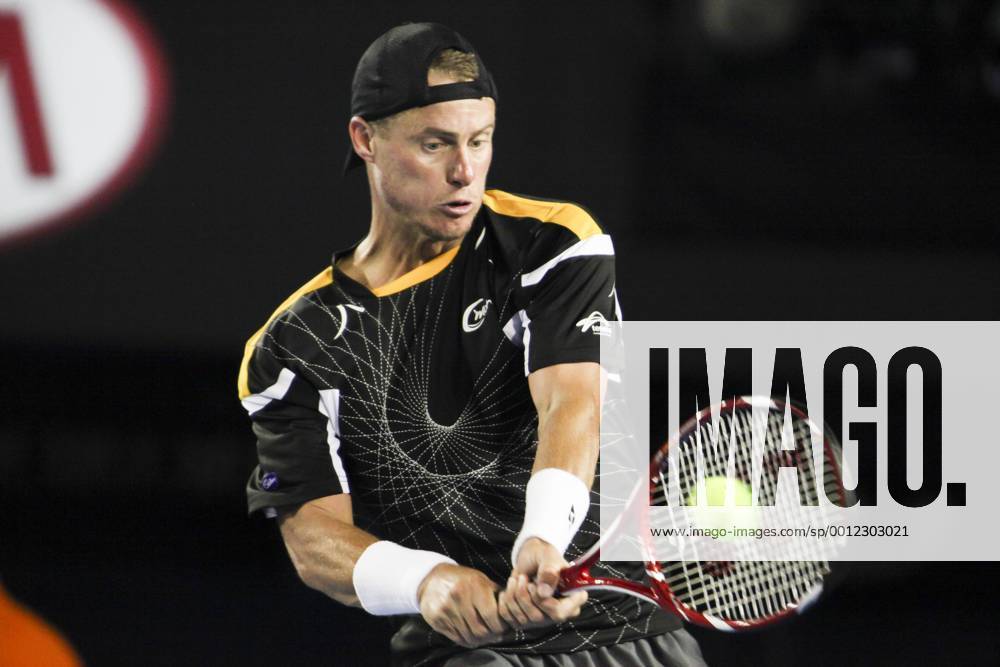 Lleyton Hewitt during Day 1 of the Australian Tennis open Grand Slam event at Melbourne Park, Melbourne Australia. TENNIS: JAN 14 Australian Open Icon13011463