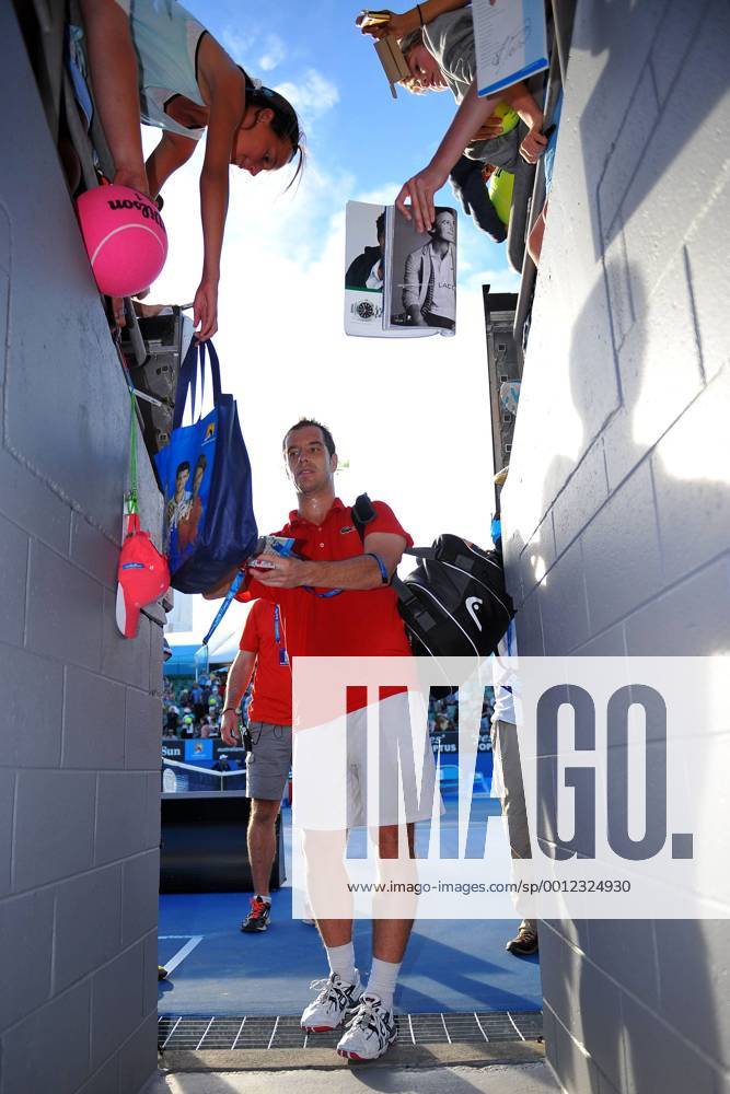 Richard Gasquet (FRA) TENNIS : Open d Australie - Melbourne - 15 01 2013 Bouyer Tennismag Panoramlc