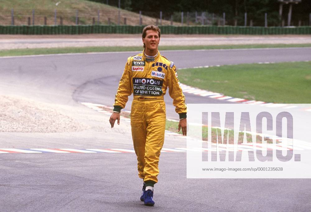 Michael Schumacher (Deutschland Benetton Ford) - Streckenbesichtigung Motorsport Grand Prix Herren Großer Preis von Deutschland 1992, Formel 1 Weltmeisterschaft, F1, F, GP, WM, Vdig Einzelbild Hockenheimring Hockenheim