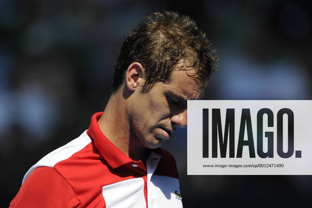 Melbourne, Australia. Richard Gasquet of France looking downcast in his match on day eight of the Australian Open from Melbourne Park. xEstherxLimx ActionPlus11368232