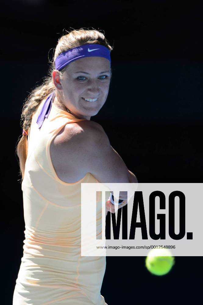 Jan. 24, 2013 - Melbourne, Victoria, Australia - January 24, 2013: Victoria Azarenka (BLR) in action in a semifinals match on day eleven of the 2013 Australian Open grand slam tennis tournament at Melbourne Park in Melbourne, Australia. Media Tennis 2013: Australian Open JAN 24 - ZUMAc04