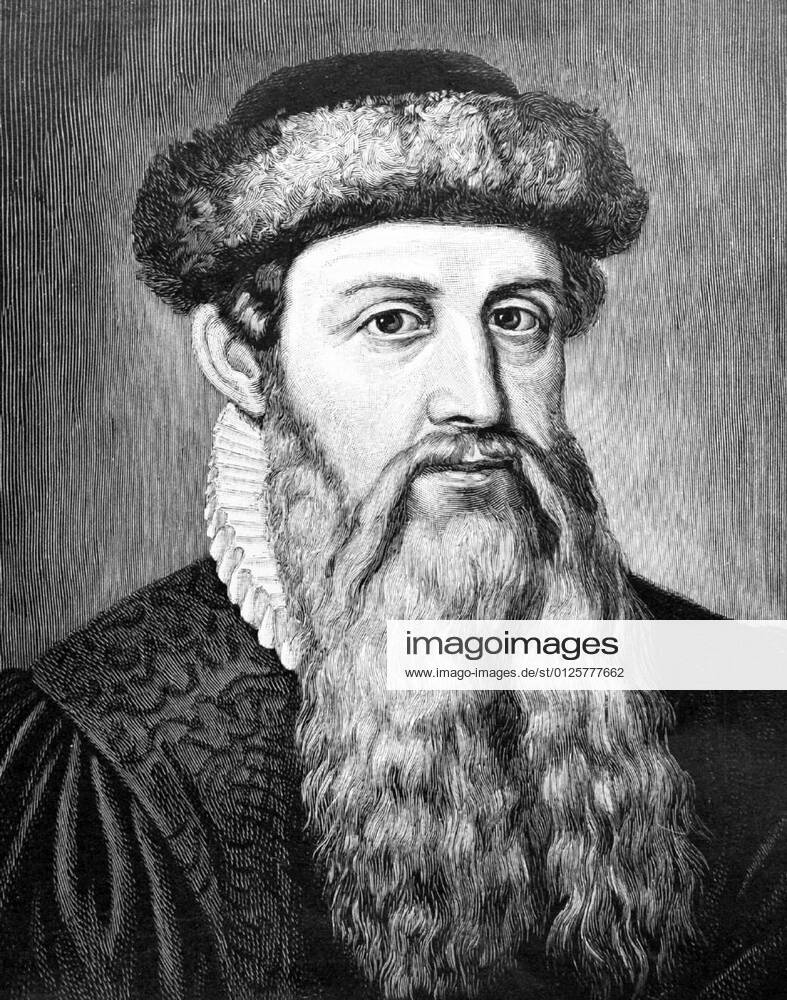 Johannes Gensfleisch zur Laden zum Gutenberg was a blacksmith, goldsmith, printer, and publisher who introduced the printing press. His usage of movable type printing started the Printing Revolution and is widely regarded as the most important event of the modern period. It played a key role in the development of the Renaissance, Reformation and the Scientific Revolution and laid the material basis for the modern knowledge-based economy and the spread of learning to the masses.<br ><br > Gutenberg was the first European to use movable type printing, in around 1439. Among his many contributions to printing are: the invention of a process for mass-producing movable type; the use of oil-based ink; and the use of a wooden printing press simila xSupplier:MediaxCo.xLtd.x