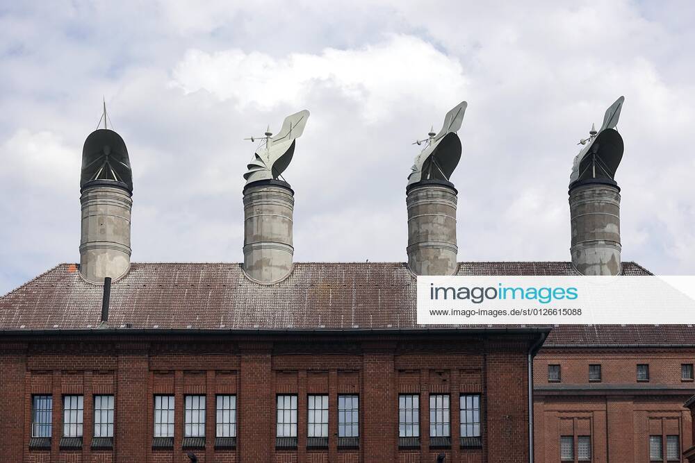 Chimneys of the former Schultheiß Malzfabrik, Berlin, Germany, Europe