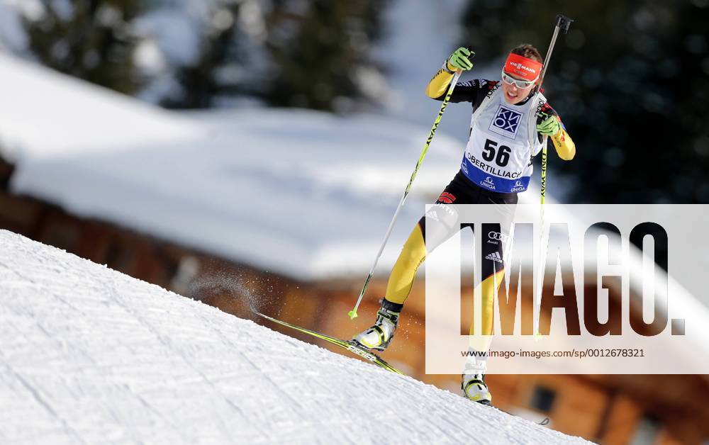 BIATHLON - IBU Jugend und Junioren WM OBERTILLIACH,AUSTRIA,30.JAN.13 - BIATHLON - IBU Jugend und Junioren Weltmeisterschaften, 12,5km Einzel der Damen, Junioren. Bild zeigt Laura Dahlmeier (GER).