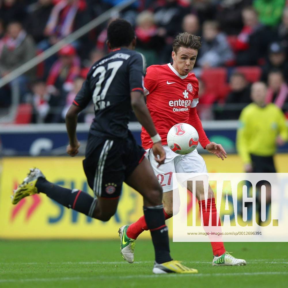 Fussball Bundesliga FSV Mainz 05 - FC Bayern Muenchen Spieltag 20 Fussball Maenner Saison 2012 13 Nicolai MUELLER - MULLER (FSV Mainz 05 - 27) - David ALABA (FC Bayern Muenchen - 27)