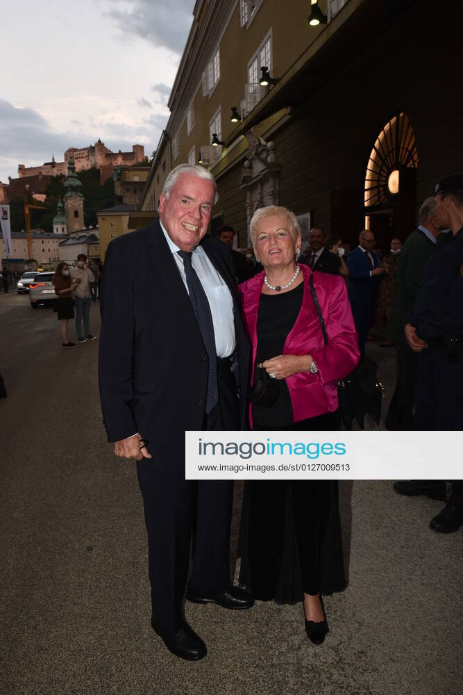 Klaus Michael Kühne, wife Christine, Kühne Foundation, Sponsor, Concert Vienna Philharmonic Orchestra, Salzburg Festival, 2021