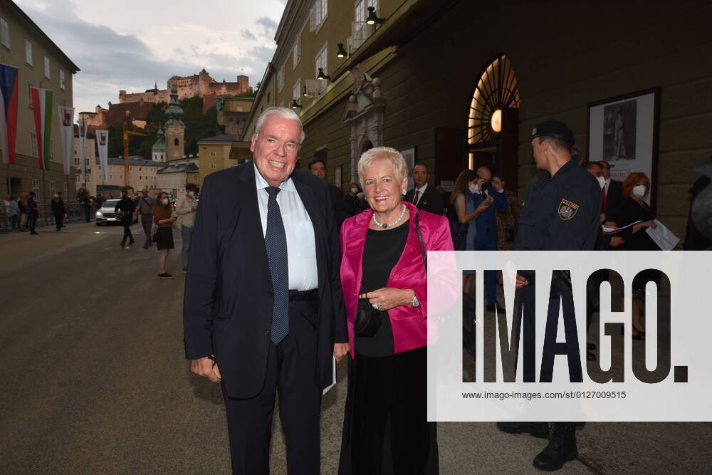 Klaus Michael Kühne, wife Christine, Kühne Foundation, Sponsor, Concert Vienna Philharmonic Orchestra, Salzburg Festival, 2021
