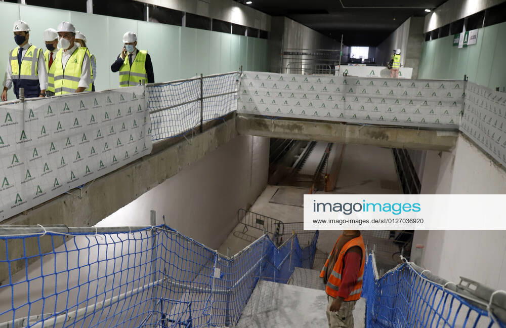 The president of the Junta de Andalucia, Juanma Moreno, attends the first welding of the track rail at the Atarazanas metro station. On 26 July 2021, in Malaga (Andalusia, Spain). 26 JULY 2021 Ãlex Zea LagenciaEP 07 26 2021 Malaga (Andalusia) Malaga (Andalusia) Spain