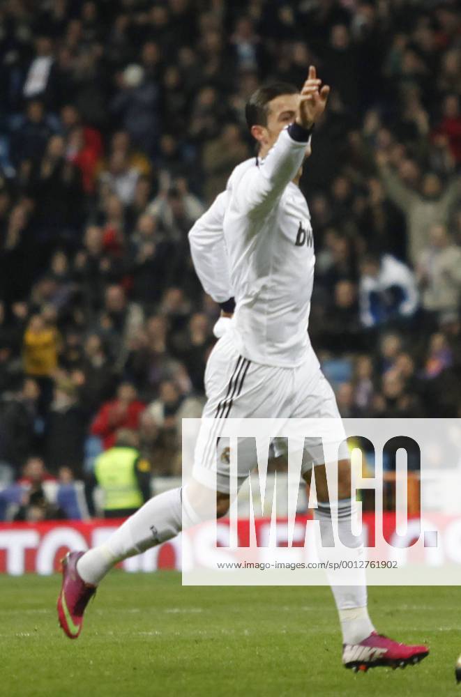 Madrid 09 02 2013. Football match between Real Madrid FC and FC Sevilla corresponding to the 23th day of the Spanish League, held at the Santiago Bernabeu stadium, in Madrid 02 09 2013. Cristiano Ronaldo score