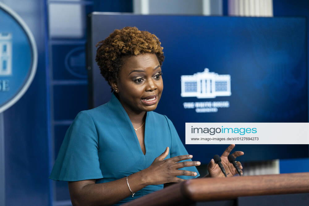 White House Principal Deputy Press Secretary Karine Jean-Pierre speaks to reporters during a briefing at the White House in Washington, DC, on Friday, July 30, 2021. Jean-Pierre spoke about the Delta variant of the COVID-19 virus and updated CDC mask guidance Washington USA - ZUMAs152 20210730_zaa_s152_031