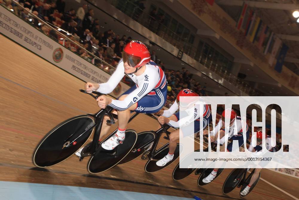Equipe Britannique : Burke, Clancy, Harrison, Tennant (GBR) CYCLISME : Championnats du Monde sur Piste - Minsk - 20 02 2013 PatrickPichon Panoramic