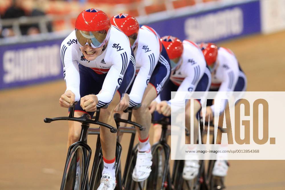 Equipe Britannique : Burke, Clancy, Harrison, Tennant (GBR) CYCLISME : Championnats du Monde sur Piste - Minsk - 20 02 2013 PatrickPichon Panoramic