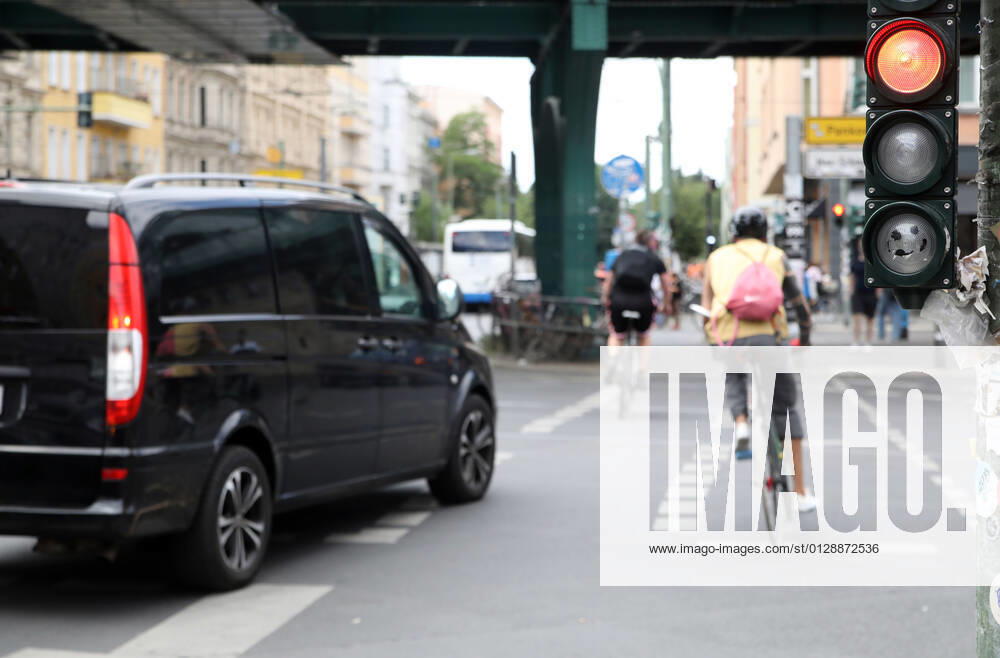 Berlin Germany A red traffic light is not of interest to many cyclists and is ignored