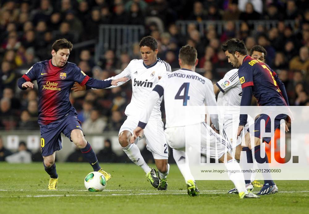 Copa del Rey. FC Barcelona vs Real Madrid. Lionel Messi vs Raphael Varane