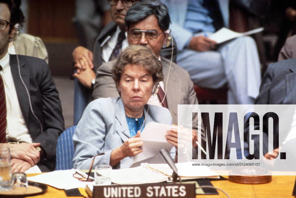 Jeane Kirkpatrick, U.S. Ambassador to the U.N. New York City, New York, USA, Bernard Gotfryd