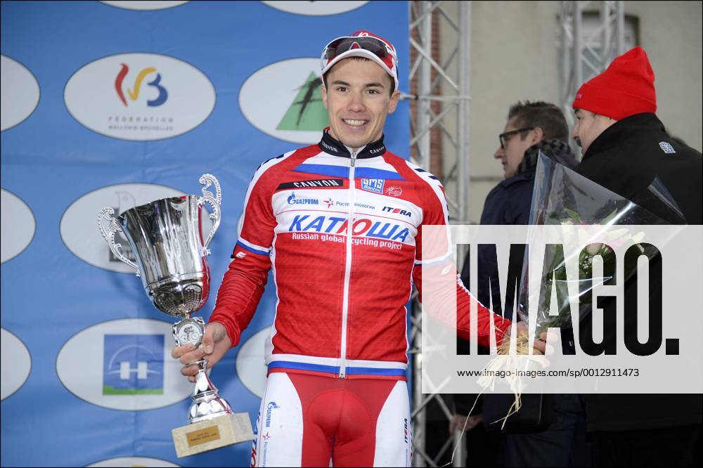 Joie d Alexey Tsatevitch (Russia Team Katusha - Katuscha - Canyon) CYCLISME : Course - Le Samyn - 27 02 2013 PhotoNews Panoramic