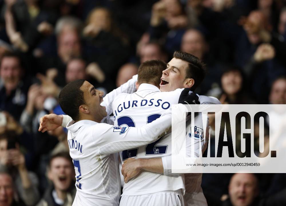 Tottenham s Gareth Bale celebrates scoring his sides opening goal..Tottenham Hotspur v Arsenal- Barclays Premier League - White Hart Lane, London- 3 03 13 - Picture David Klein Sportimage .
