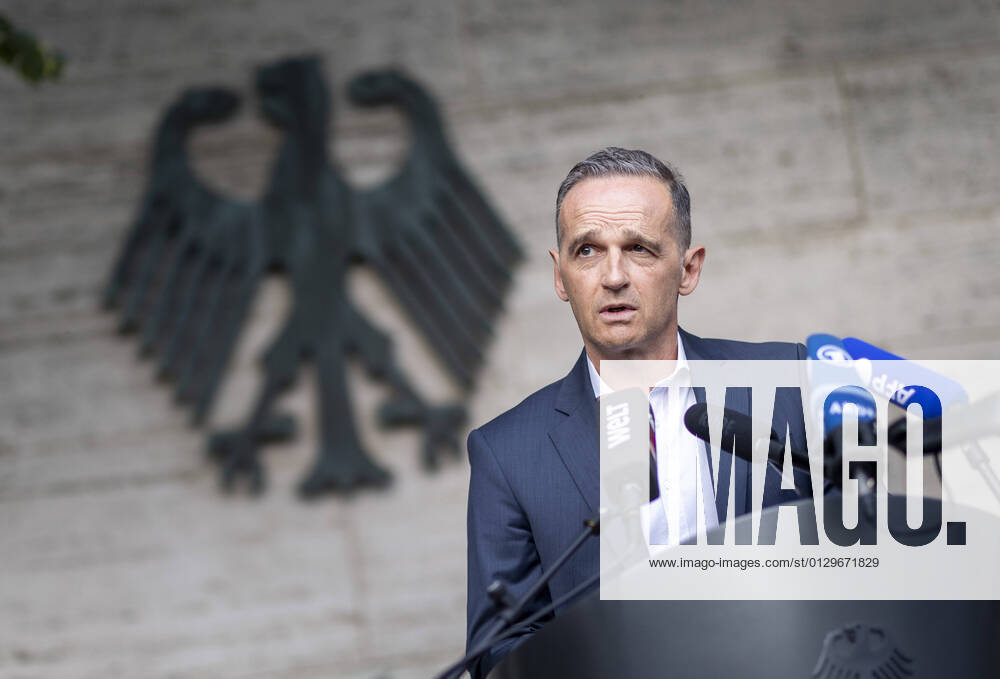 German Foreign Minister Heiko Maas, SPD, issues statement on evacuation of German citizens from Kabul Afghanistan Berlin Germany