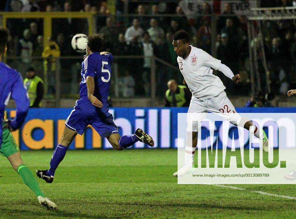England s Daniel Sturridge scoring his sides sixth goal..San Marino v England- World Cup Qualifier - Stadio di Serravalle, Serravalle- 22 03 13 - Picture David Klein Sportimage .