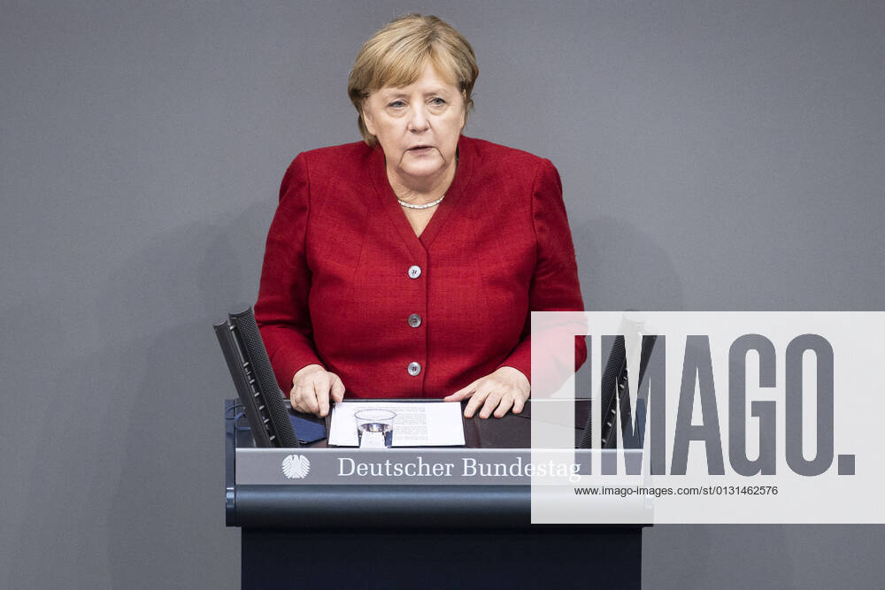Angela Merkel, German Chancellor, recorded during a special session on the situation in Afghanistan in the German Bundestag in Berlin, 25 08 2021 Berlin Germany