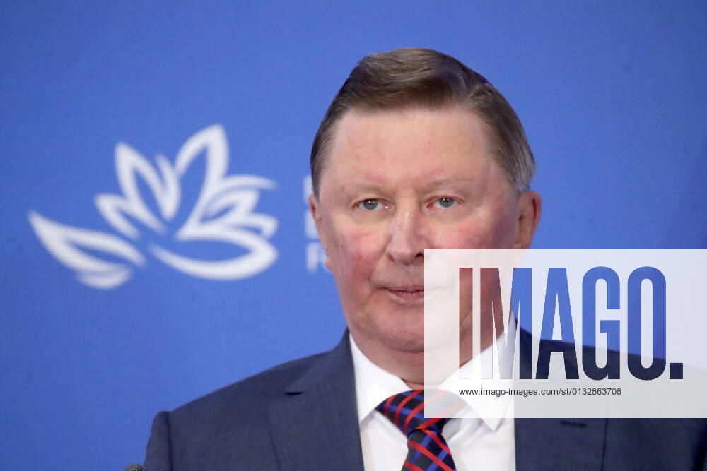 VLADIVOSTOK, RUSSIA – SEPTEMBER 3, 2021: Russia s Special Presidential Envoy for Environmental Protection, Ecology and Transport Sergei Ivanov at the 2021 Eastern Economic Forum (EEF) at the Far Eastern Federal University on Russky Island in Vladivostok. Vyacheslav Prokofyev TASS Host Photo Agency TS10EC01