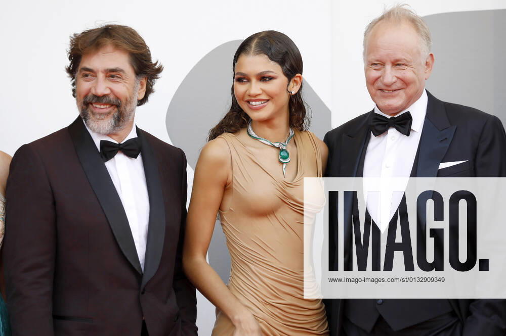 Javier Bardem, Zendaya and Stellan Skarsgard at the premiere of the feature film Dune at the Biennale di Venezia 2021 78 Venice International Film Festival at Palazzo del Cinema Venice, 03 09 2021 Foto:xD.xBedrosianx xFuturexImage