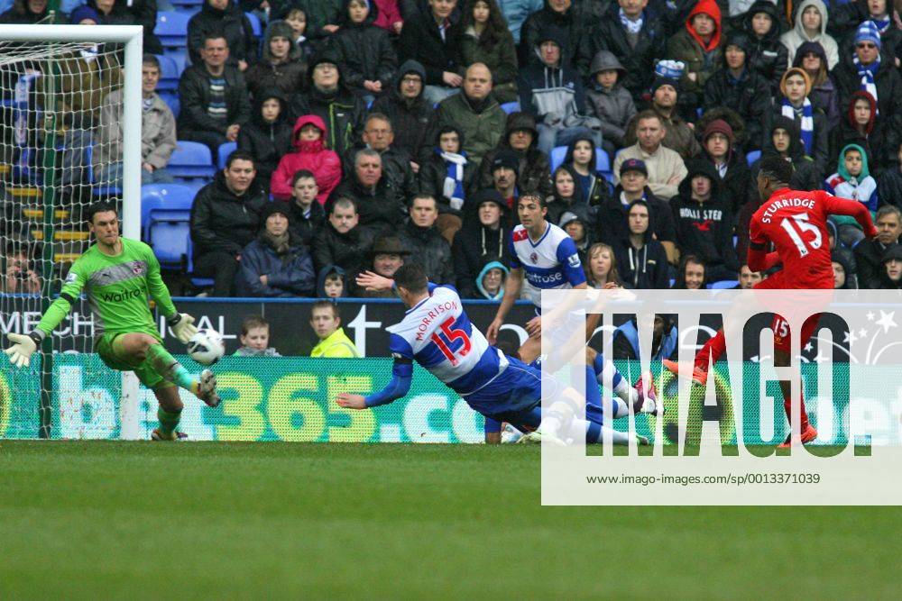 Football - 2012 2013 Premier League - Reading vs. Liverpool Daniel Sturridge of Liverpool has a shot well saved by Readings Alex McCarthy at the Madejski Stadium Reading