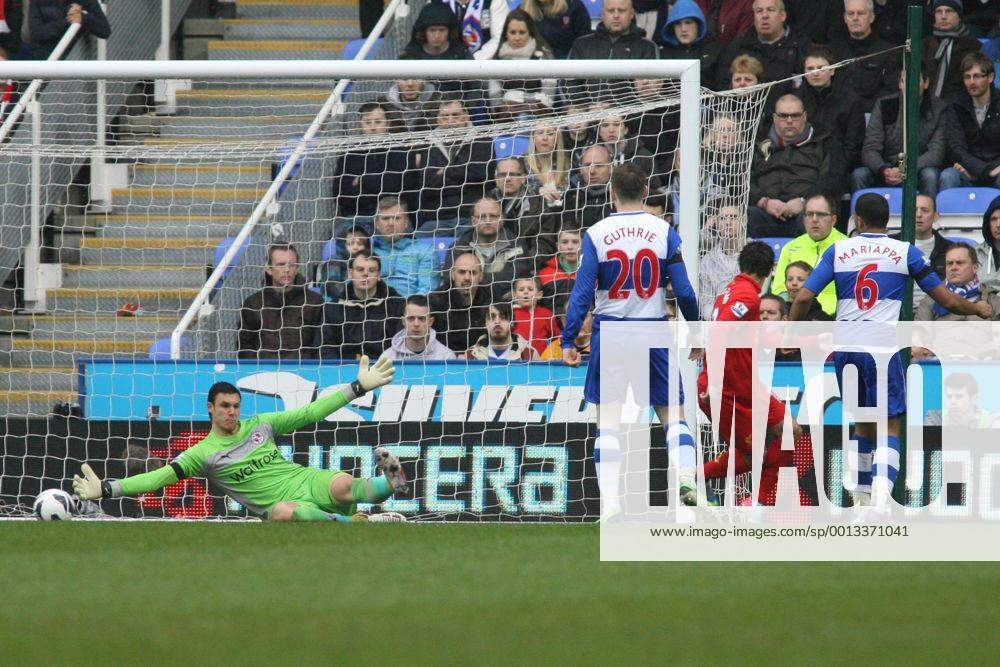 Football - 2012 2013 Premier League - Reading vs. Liverpool Philippe Coutinho of Liverpool slots the ball past Readings Alex McCarthy only for his goal to be ruled out for offside