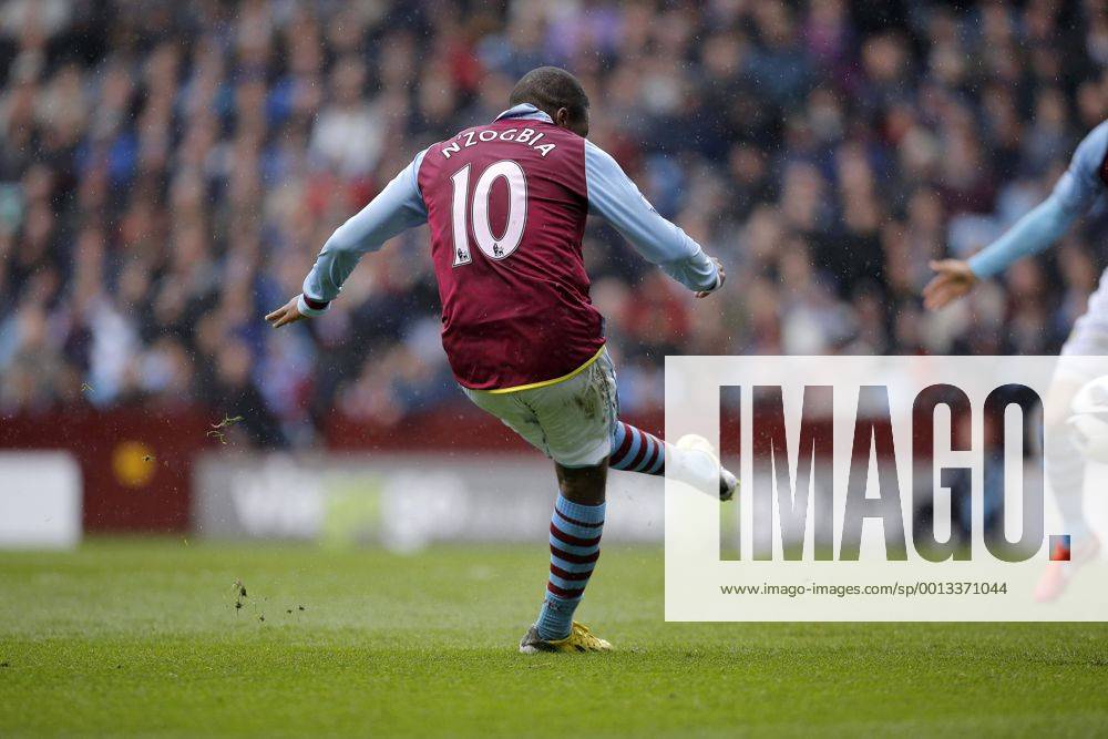 Charles Nzogbia of Aston Villa scoring the first goal of the game - Aston Villa vs FC Fulham - Barclays Premiership - Villa Park Birmingham - Season 12 13 - 13 4 13. .