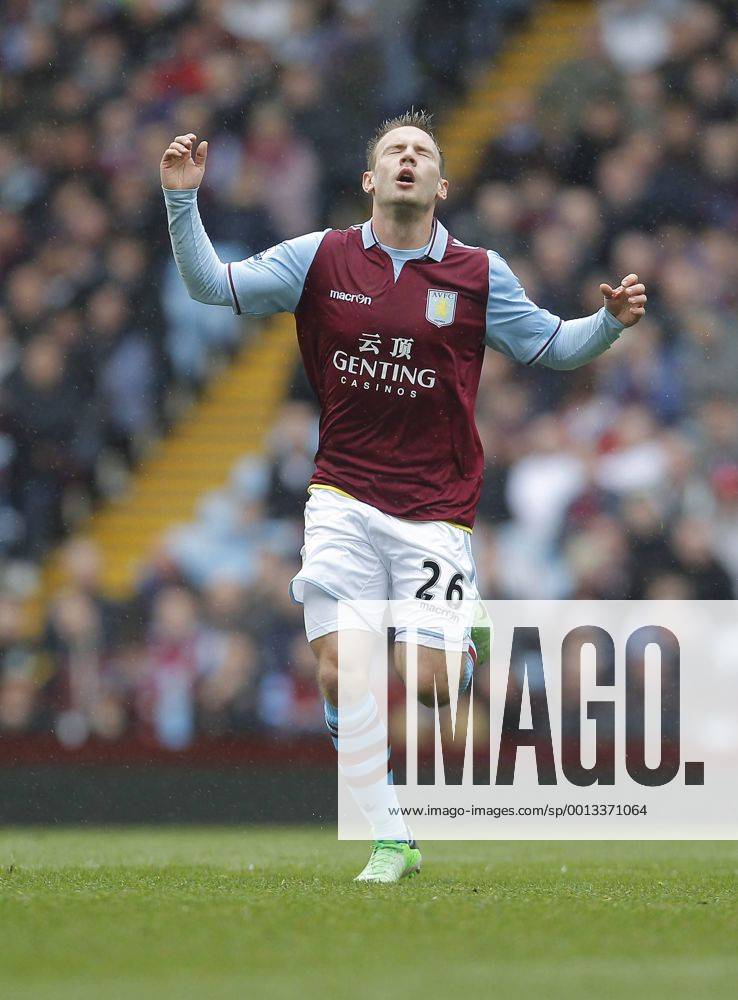 Andreas Weimann of Aston Villa reacts after a chance went begging - Aston Villa vs FC Fulham - Barclays Premiership - Villa Park Birmingham - Season 12 13 - 13 4 13. .