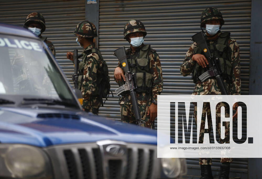Nepalese Army stand guard near Matrika Eye Hospital where a bomb was placed and later diffused by the bomb disposal team at Baneshwor in Kathmandu, Nepal. Kathmandu Nepal - ZUMAg200 20210909_zap_g200_004