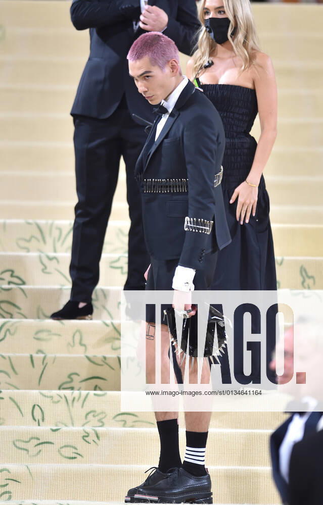 Evan Mock at the 2021 Met Gala benefit In America: A Lexicon of Fashion at Metropolitan Museum of Art on September 13, 2021 in New York City.