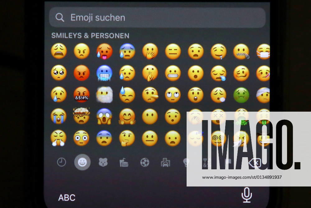 Emoji, emojis on a smartphone, iPhone emojis on 17 09 2021 in Siegen Germany