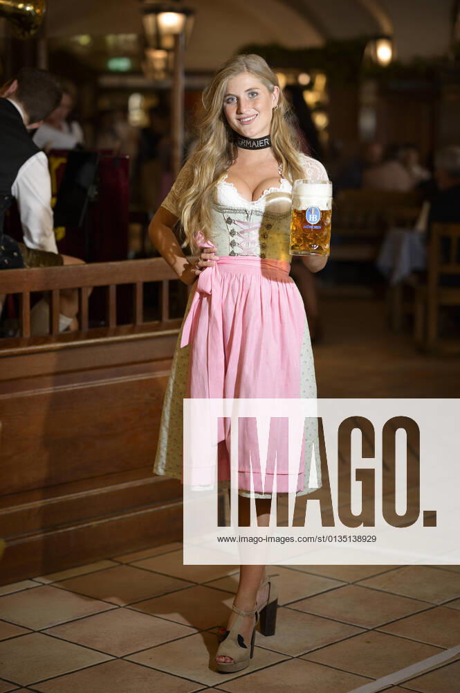 Playboy Wiesn Playmate Vanessa Teske 26 at Hofbräuhaus opening of Wirtshauswiesn 2021, Munich 18 09 2021
