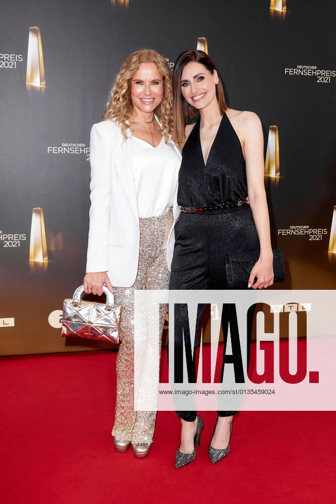 The German Television Award 2021 Katja Burkard and Bella Lesnik on the red carpet at the German Television Award ceremony in the Tanzbrunnen in Cologne