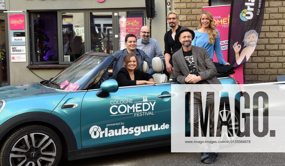 Fee Badenius, l r, Moritz Netenjakob, Gilly Alfeo, Ralf König, Serkan Ates Stein and Sandra Sprünken pose at the press conference for the 30th anniversary of the Comedy Festival 2021.