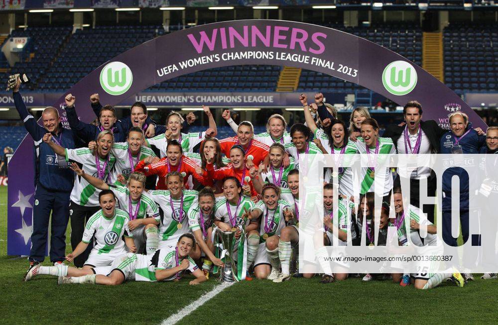 VfL Wolfsburg Championsleaguesieger Gewinner Fußball Fussball UEFA Championsleague Finale Final 2013 Damen Frauen Saison 2012 13 23.05.2013 VfL Wolfsburg vs. Olympique Lyon