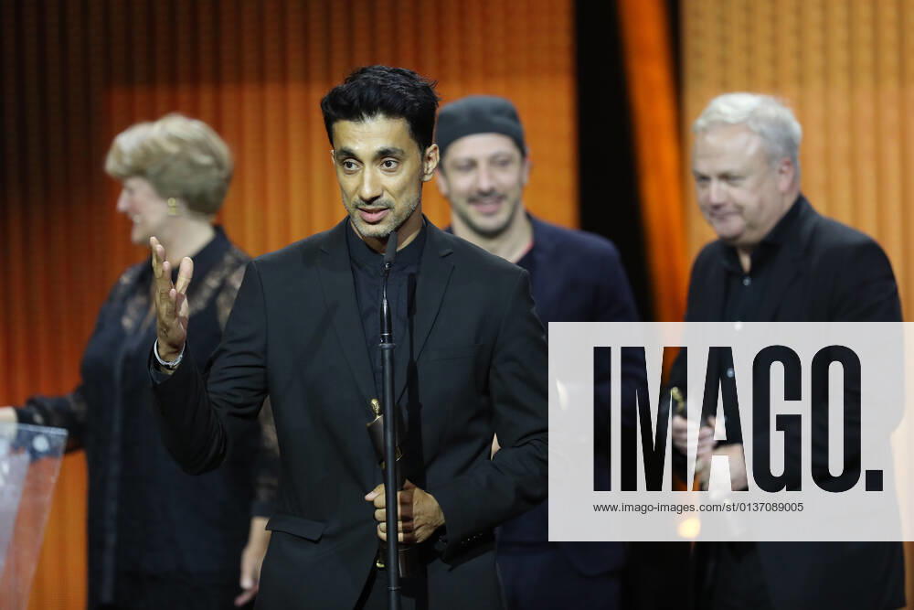 German Film Award 2021 winners BESTER SPIELFILM BRONZE CURVBALL Â- Amir Hamz, Christian Springer, Fahri Yardim at the show during the German Film Award 2021 ceremony at Messe Berlin.