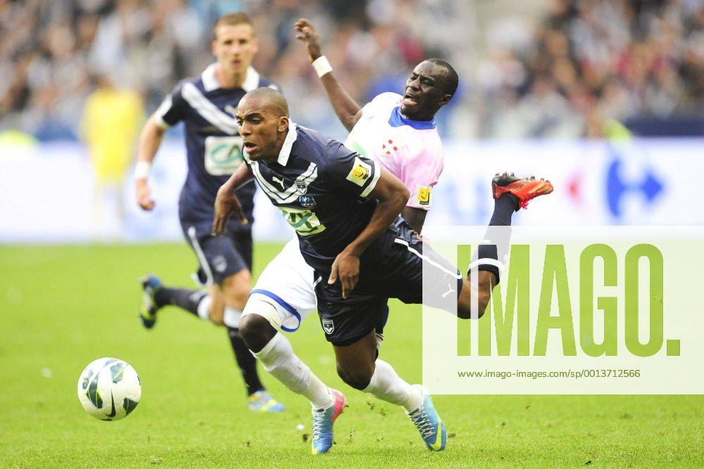 Mohammed Rabiu (Evian) vs Nicolas Maurice Belay (Bordeaux) FOOTBALL : Evian Thonon Gaillard vs Bordeaux - Finale coupe de France - 31 05 2013 JBAutissier Panoramic