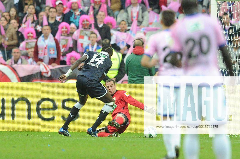Bertrand Laquait (Evian) but Cheick Diabate (Bordeaux) FOOTBALL : Evian vs Bordeaux - Coupe de France - 31 05 2013 N.LeGouic FEP Panoramic