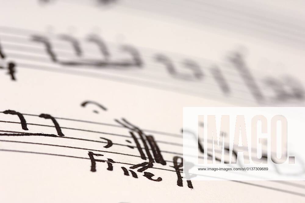 Old sheet of music with handwritten notes, fine BLWS653571