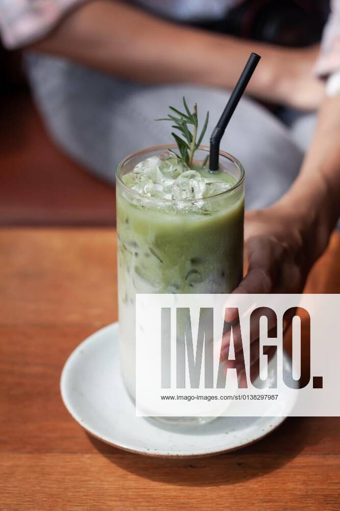 Iced matcha green tea latte, 13.10.2020,